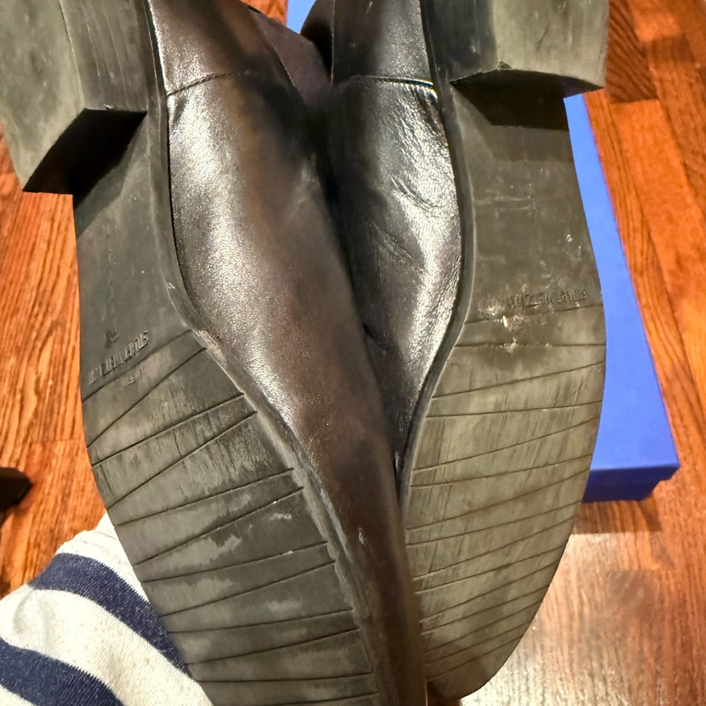 Stuart Weitzman Black Nappa Leather Boots - Picture 2 of 6